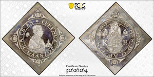 "1896"-KP UP Hungary Klippe 1 Thaler Restrike PCGS PR67 DCAM Lot#GV1060 Silver!