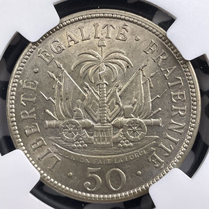 1908 Haiti 50 Centimes NGC MS63 Lot#G9149 Choice UNC!