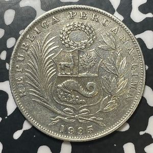 1935 Peru 1/2 Sol Half Sol Lot#T1717 Silver!