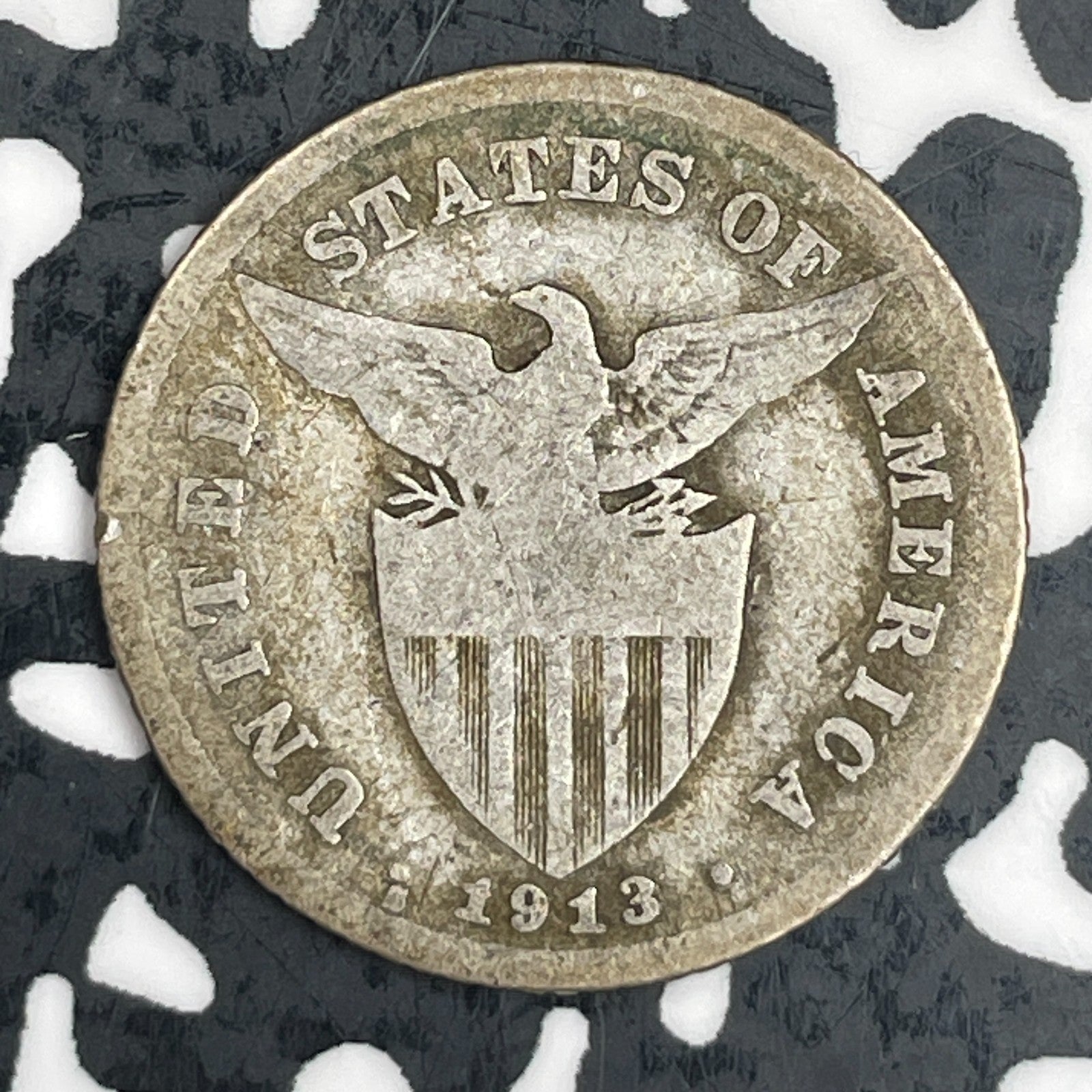 1913-S U.S. Philippines 20 Centavos Lot#N1932 Silver!