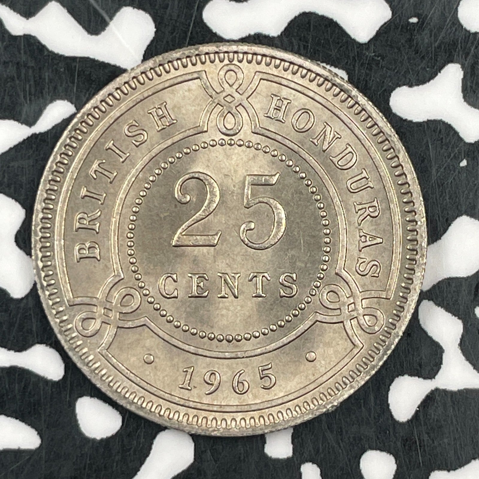 1965 British Honduras 25 Cents Lot#F7441 High Grade! Beautiful!