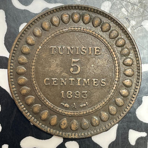 1893-A Tunisia 5 Centimes Lot#T3291