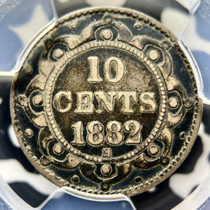 1882-H Newfoundland 10 Cents PCGS VF20 Lot#G9856 Silver!