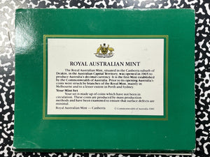 1985 Australia 7x Coin Uncirculated Mint Set Lot#B2113 With Case & C.O.A.