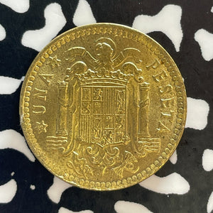 1963 (63) Spain 1 Peseta Lot#T3000 High Grade! Beautiful!