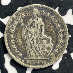 1920-B Switzerland 1/2 Franc Lot#C0718 Silver!