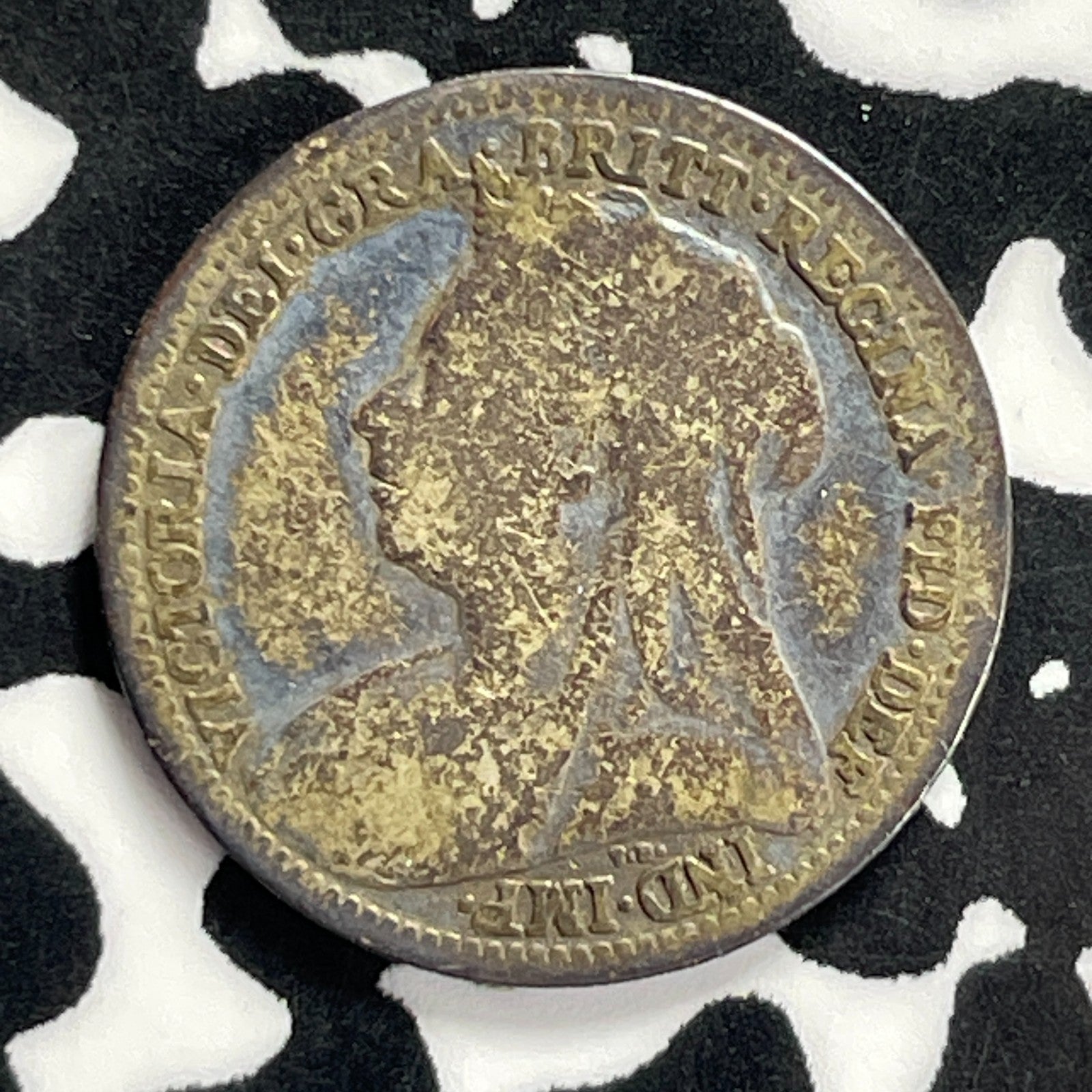 1900 Great Britain 3 Pence Threepence Lot#T9441 Silver!