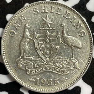 1935 Australia 1 Shilling Lot#E0557 Silver! Nice!