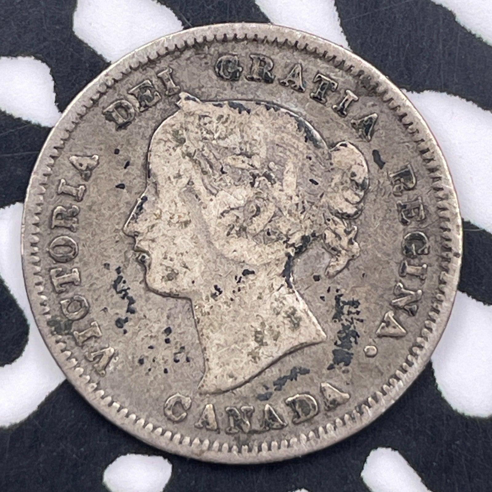 1900 Canada 5 Cents Lot#F3086 Silver!
