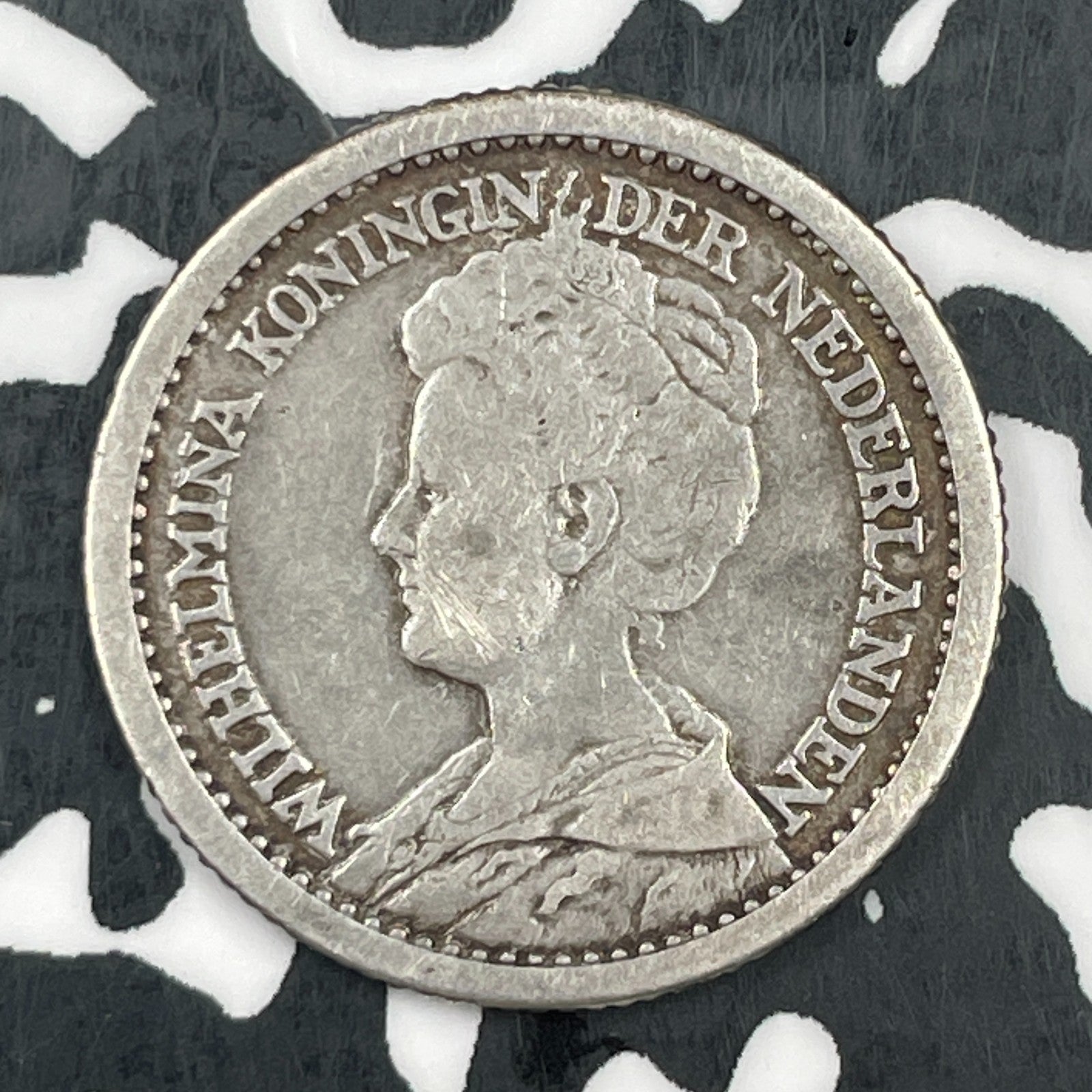 1910 Netherlands1/2 Gulden Half Gulden Lot#F8433 Silver!