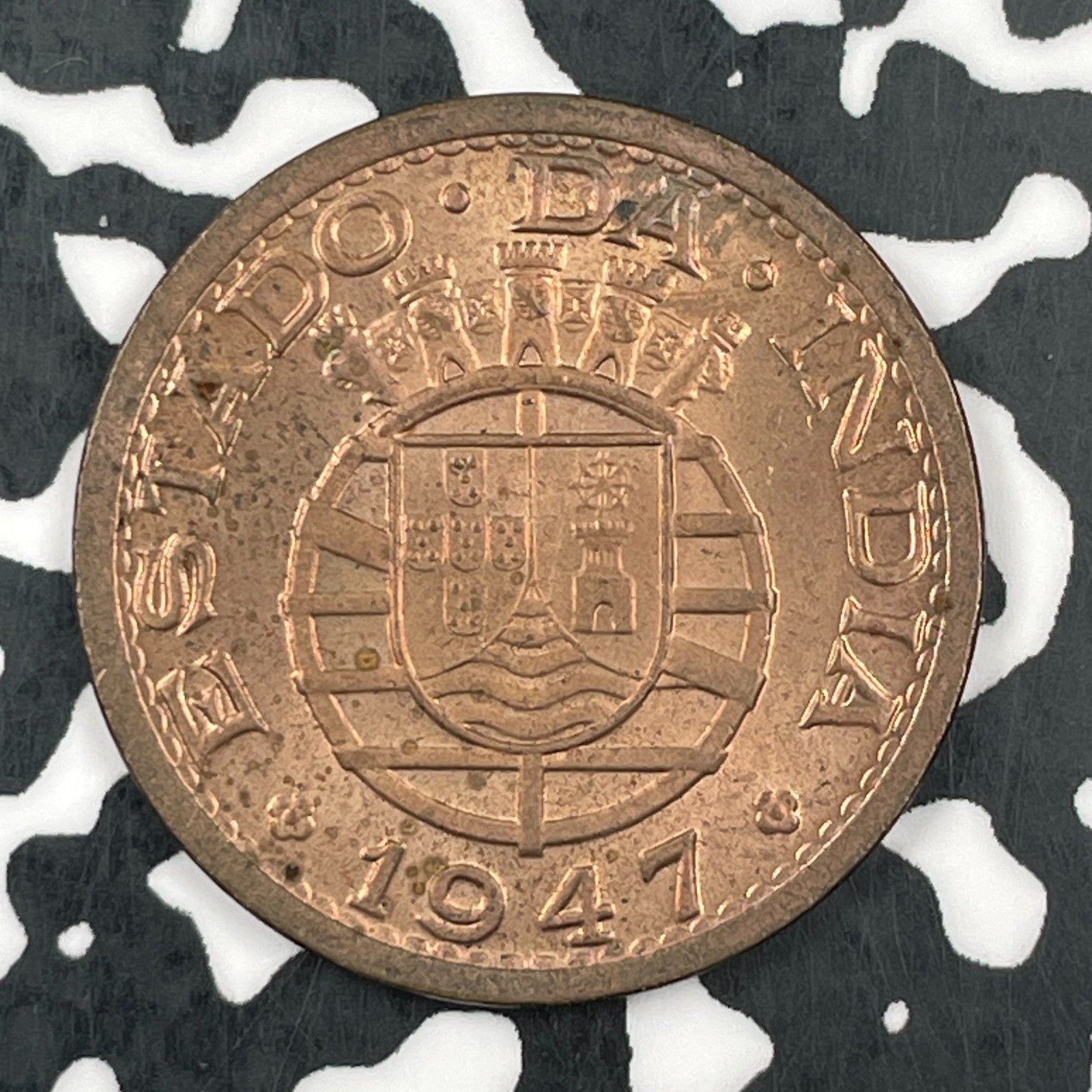 1947 Portuguese India 1 Tanga Lot#F6895 High Grade! Beautiful!