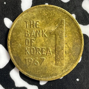 1967 Korea 1 Won Lot#E3513 High Grade! Beautiful!