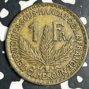 1925 Cameroon 1 Franc Lot#T0787