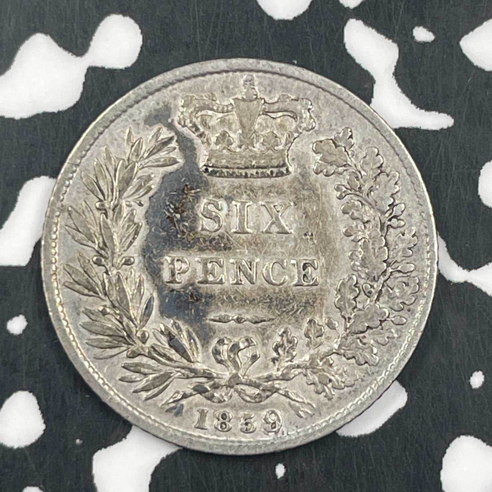 1859 Great Britain 6 Pence Sixpence Lot#F5705 Silver!