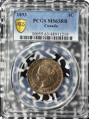 1893 Canada Large Cent PCGS MS63RB Lot#G7289 Choice UNC!