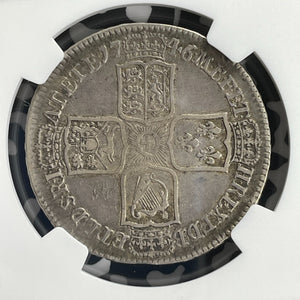 1746/5-Lima Great Britain George II 1/2 Crown NGC VF30 Lot#G749 Silver!
