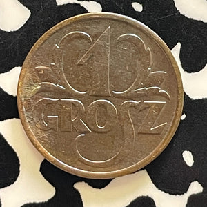 1936 Poland 1 Grosz Lot#T5819 High Grade! Beautiful Toning!