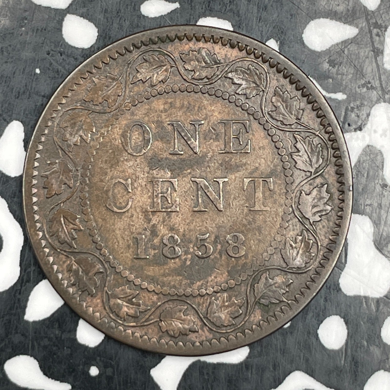 1858 Canada Large Cent Lot#JM1647 Key Date!