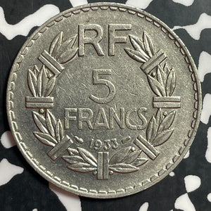 1933 France 5 Francs Lot#E7629