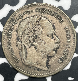 1869-A Austria 20 Kreuzer Lot#T9898 Silver!