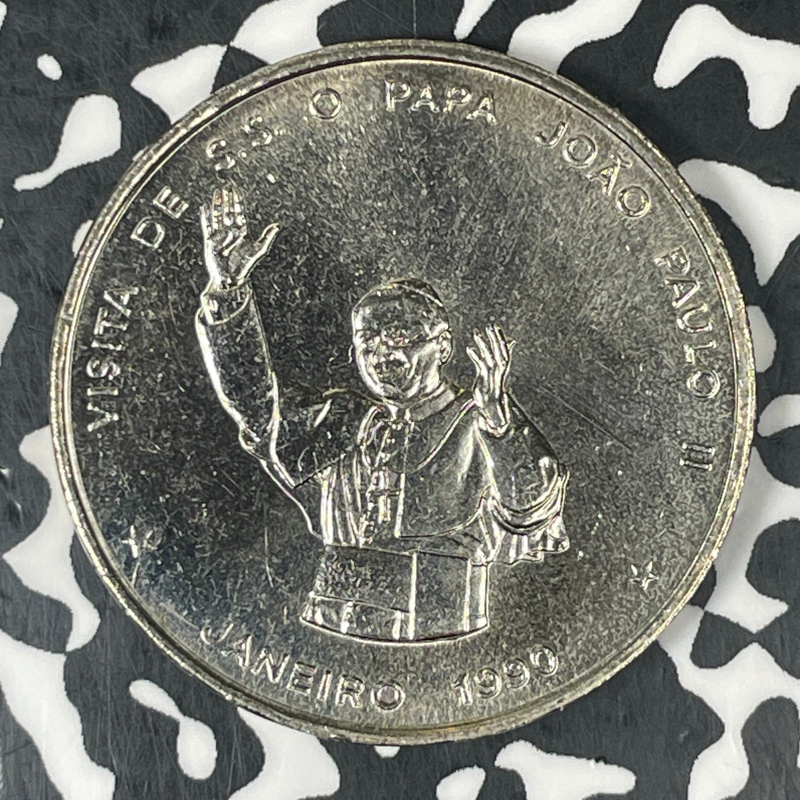 1990 Cape Verde 100 Escudos Lot#C8775 High Grade! Beautiful! Pope John Paul II