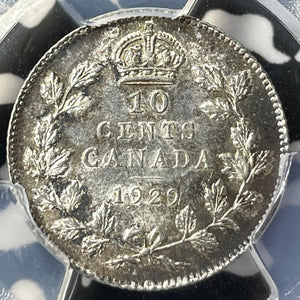 1929 Canada 10 Cents PCGS MS61 Lot#G7300 Silver! Nice UNC!
