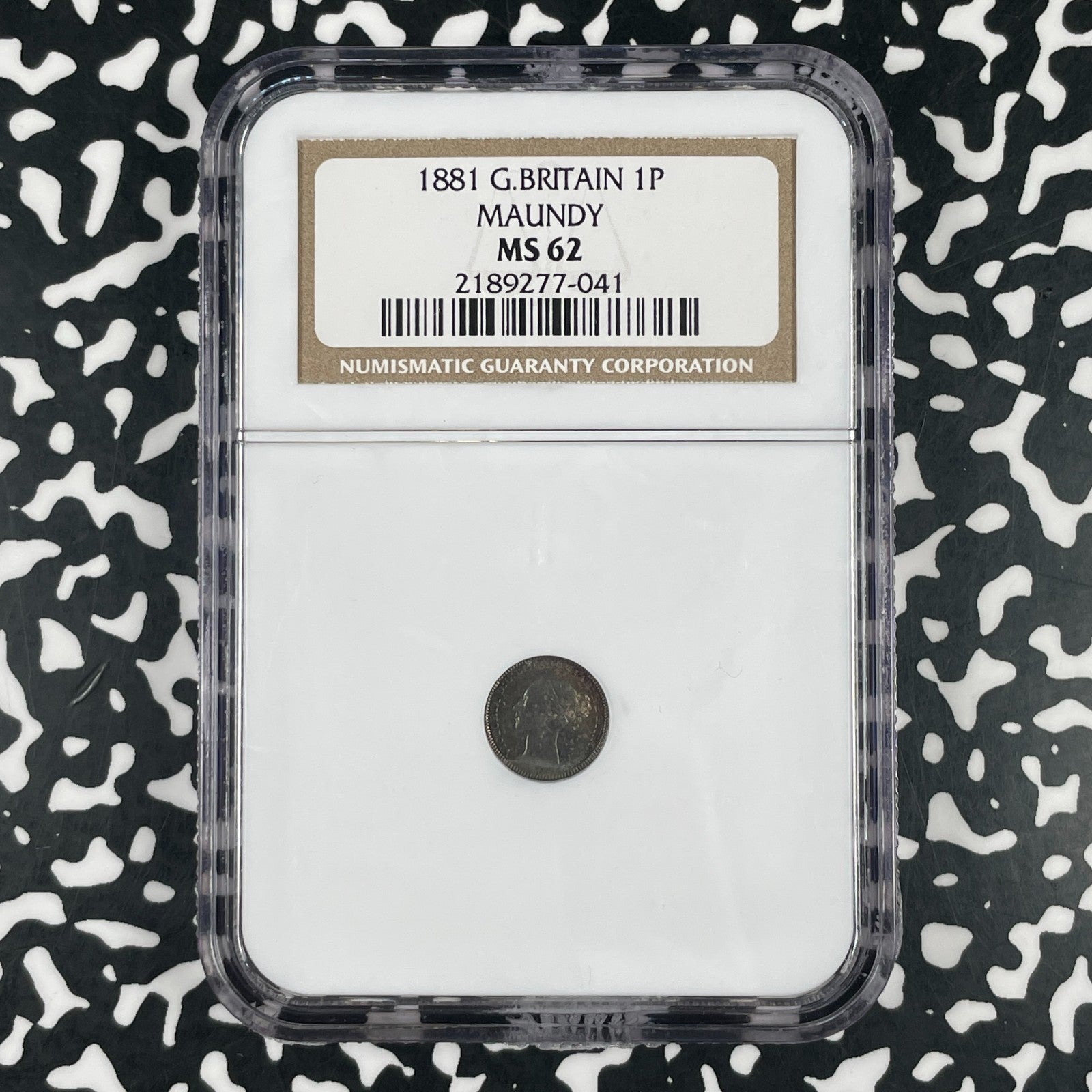1881 Great Britain Victoria Maundy 1 Penny NGC MS62 Lot#G3378 Silver!