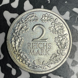 1925-E Germany 2 Mark Lot#T6155 Silver! Old Cleaning