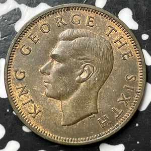 1951 New Zealand 1/2 Penny Half Penny Lot#D8362 High Grade! Beautiful!