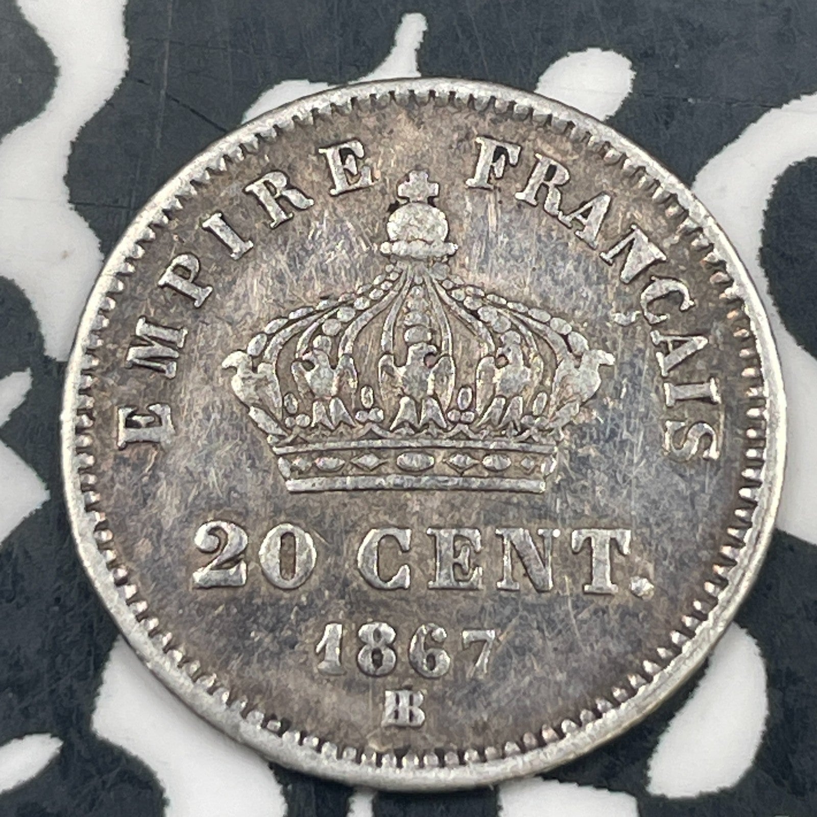 1867-BB France 20 Centimes Lot#N3760 Silver!