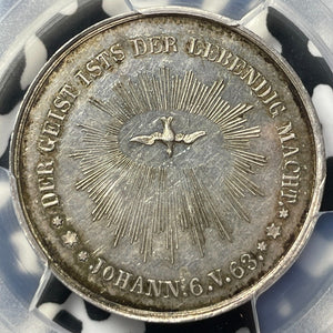 (19th Century) Germany Confirmation Medal PCGS MS63 Lot#G8849 Silver!