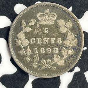 1898 Canada 5 Cents Lot#JM9644 Silver! Nice! Better Date
