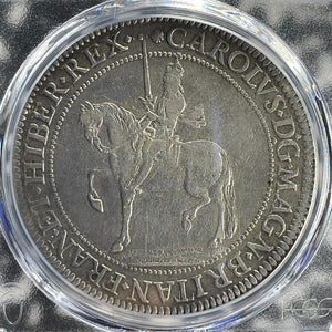 (1631-32) G.B. Charles I 1 Crown PCGS VF35 Lot#G950 Silver! S-2852 Flower & B/B