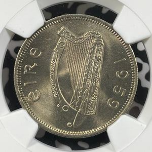1959 Ireland 1 Florin NGC MS66 Lot#G017 Gem BU!