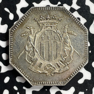 Undated France Rennes Savings Bank Octagonal Jeton Lot#JM9776 Silver! 32mm