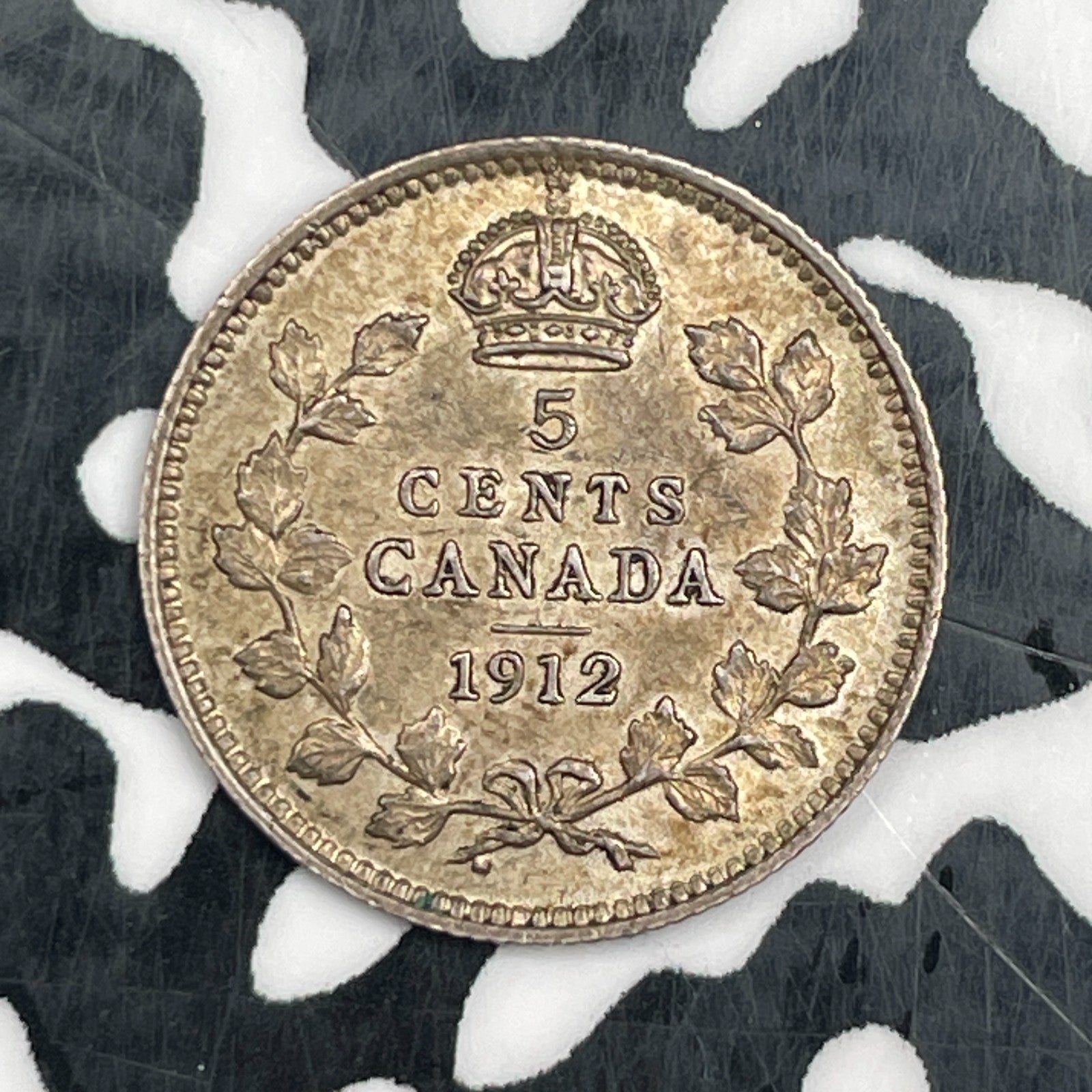 1912 Canada 5 Cent Lot#N3541 Silver! High Grade! Beautiful!