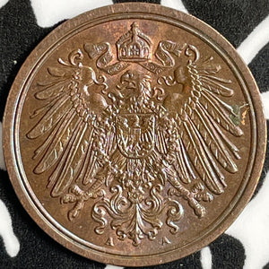 1890-A Germany 1 Pfennig Lot#D7009 High Grade! Beautiful!