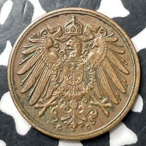 1890-G Germany 1 Pfennig Lot#E8999 Better Date