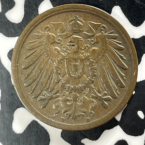 1916-D Germany 2 Pfennig Lot#T4222 Better Date