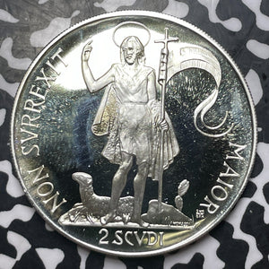 1965 Malta 2 Scudi Lot#JM8316 Large Silver! Proof!