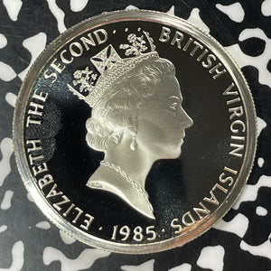 1985 British Virgin Islands $20 Dollars Lot#T4616 Large Silver Coin! Proof!