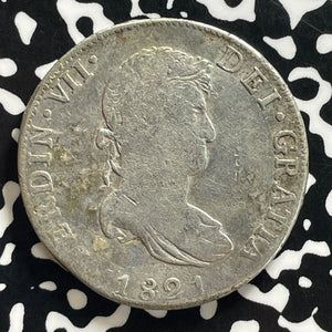 1821-Mo JJ Mexico 8 Reales Lot#JM0130 Large Silver!