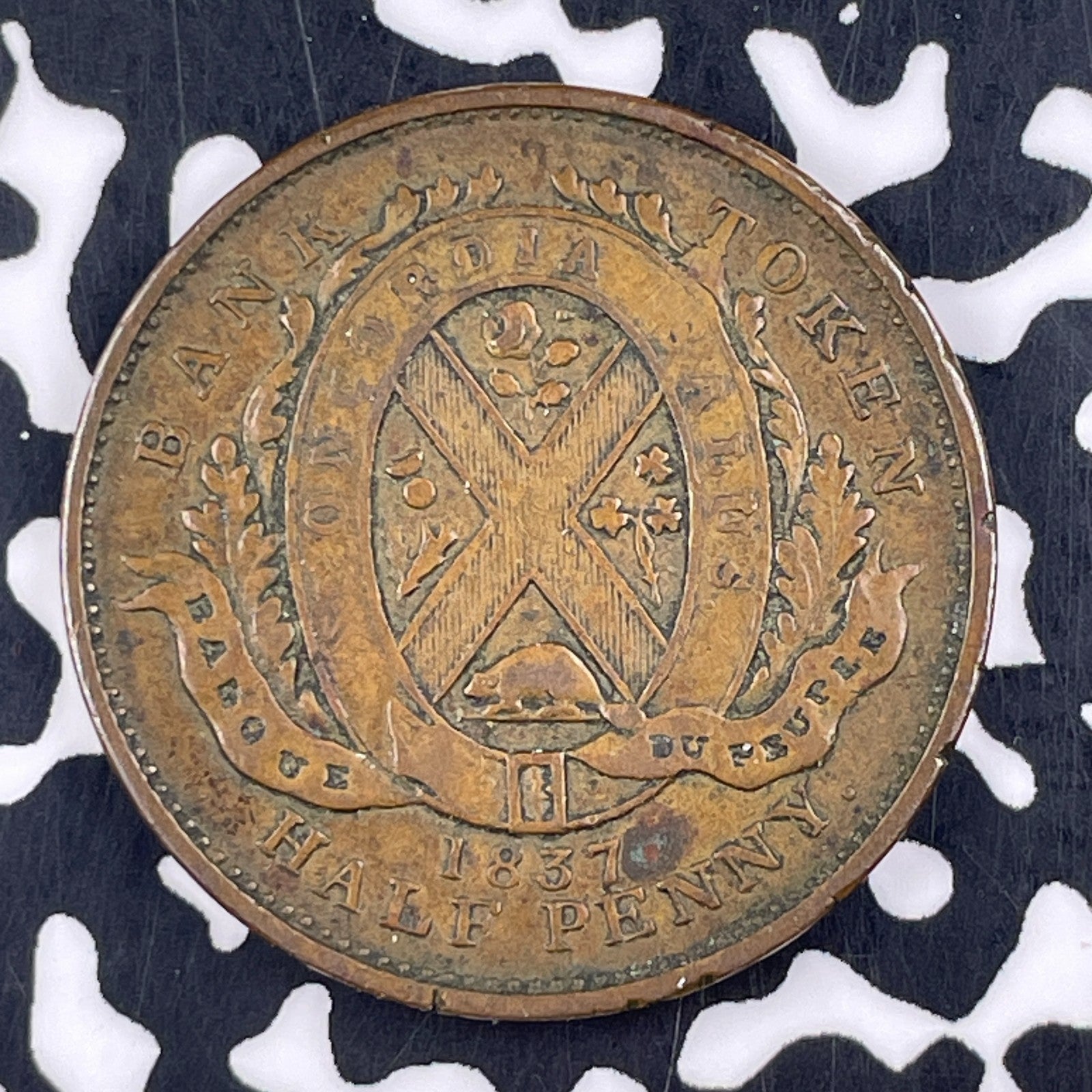1837 Lower Canada 1/2 Penny Half Token Lot#F4946