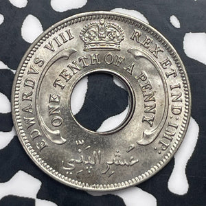 1936 British West Africa 1/10 Penny Lot#C0945 KM#14