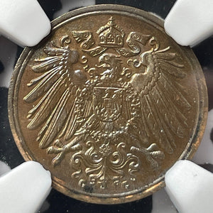 1898-G Germany 1 Pfennig NGC MS63BN Lot#G7208 Choice UNC!