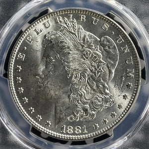 1881 U.S. $1 Morgan Dollar PCGS MS63 Lot#G550 Silver! Choice UNC!