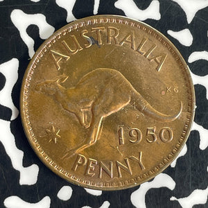 1950 Australia 1 Penny Lot#T8831 High Grade! Beautiful!