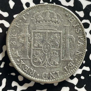 1803-Mo FT Mexico 8 Reales Lot#JM0136 Large Silver! Corrosion Removed