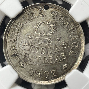 1902 Peru Chalaca Independence Fiestas Medal NGC MS64 Lot#G8264 Silver!