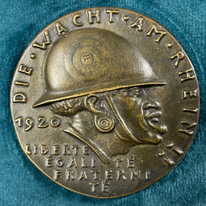 1920 Germany Watch On The Rhine/Black Shame Medal By Goetz Lot#B2436 56mm